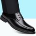 Voyage Non-Slip Autumn New British Style Black Men's Leather Business Formal Pointed Suit Shoes Breathable_vogvips.com