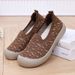 Spring New Fashion Breathable Versatile Non-Slip Wear-Resistant Round Toe Casual Slip-On Women's Single Shoes_vogvips.com