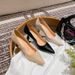 wangjia Wangjia Black High Heels Wo Stiletto Pointed Toe Large Size Shallow Mouth Pumps New Autumn Versatile Leather_vogvips.com