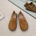 Soft Leather Bean Soft Sole Frosted, Casual And Fashionable, Single For Pregnant Women, One Foot Pedaling, Boken Le Fu_vogvips.com