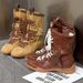 Women Boxing Boots 2025 New Martin Boots For Women, Brown Boxing Round Toe Lace-Up Sports Short Boots, Stylish And Versatile Korean Style_vogvips.com