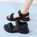 Women's Sports 2024 Summer New Thick-Soled Fairy Sandals Velcro For Wearing With Skirts, Non-Slip Beach Shoes_vogvips.com