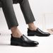 Men's Formal Plaid Leather Shoes Wind Cover Feet Casual Men's Shoes Pointed Wedding Shoes Large Size Shoes_vogvips.com