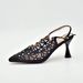 Women Shoe Bag Set Fashion Shiny Rhinestone Mesh Evening High Heel Pointed Toe Sandals Elegant Fairy Style_vogvips.com