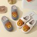 New Comfortable Home Bear Head Cute Warm Winter Slippers Couple Men And Women Thick Soft Sole Cartoon Cotton Shoes_vogvips.com