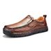 Large-Sized Casual Men's Leather Shoes, Trendy Soft-Soled Casual Shoes, Shoe Covers, Genuine Leather Outdoor Large-Sized_vogvips.com