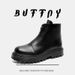 Martin Boots Catwalk Fashion Boots Men's Zipper Design Platform Short Boots Trendy Leather Boots_vogvips.com