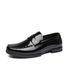2025 Summer New Shiny Patent Leather Casual Low Handmade Loafers Soft Top British Style Set Foot Men's Shoes_vogvips.com