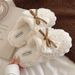Fashion Cute Bowknot Plush Maternity Shoes For Women Winter Student Non-Slip Cotton Slippers Versatile Home Leisure_vogvips.com