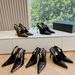 23 Autumn Winter New Square Rhinestone High Heels Belt Buckle Metal Iron Toe Sandals Park Chae Young Same Style Thin_vogvips.com