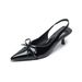 French Pointed High Heels Female Stiletto Fairy Style Bow Bag Head Empty Sandals Female_vogvips.com