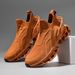 Men’s Shoes New Flying Woven Breathable Sports Shoes Shock Absorbing Running Shoes Socks Mouth Lazy Shoes Outdoor Casual Shoes Men's Shoes_vogvips.com
