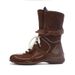 Lan Cabinet Version ~ Height Increasing Duck Hunting For Women, Ins Style Versatile Color Block Lace-up Boxing Boots,_vogvips.com