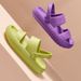 Thick-soled Couple's Sandals Heel Strap, Dual-use For Home Outdoor Wear, Popular Soft-soled Slip-on With A Comfortable_vogvips.com