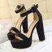 Thick Heel Ultra High High Heels Platform Open Toe Belt Buckle Sandals European And American Style Sexy Nightclub_vogvips.com