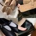 Grape Mom Same Style ~ One-Strap Soft Sole Round Toe Shallow Mouth Mary Jane For Women Genuine Flat Small Leather Shoes_vogvips.com