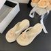 Decoration Casual Flat Slippers Shoes For Women Slides New Summer Slippers Outdoor Beach Flip-flops Cute Flower Bow_vogvips.com