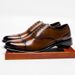 Euro Step New Brogue Carved Men's Genuine Leather Shoes Casual Formal Three-Connector British Business Style_vogvips.com