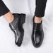 Men's Brogue Leather Dress Shoes With 8cm Hidden Heel_vogvips.com