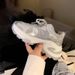 Women's Shoes White Mesh Platform Sneakers, Women's Genuine Leather Chunky Sneakers_vogvips.com