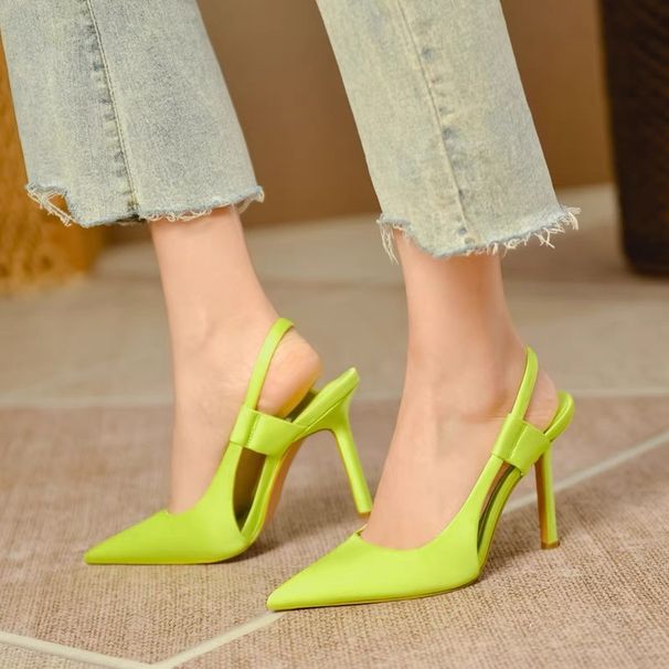 Women’s Shoes Kitten Heel Fairy Pink High Heels Women 2023 Pointed French Stiletto Mules Casual Outer Wear Closed Toe Sandals Trend_vogvips.com