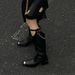 Long For Women 2021 New Autumn Winter Goddess Style Metal Chain Mid Square Toe Chunky Heel High Boots Over The Knee_vogvips.com