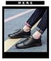 Shallow Mouth Round Head Irst Layer Cowhide Men's Board Shoes Ront Lace-up Lat Heel Casual Men's Shoes Small White Shoes_vogvips.com