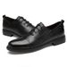 First Layer Men's Embossed Crocodile Pattern Casual Leather Shoes Lace-up Light Mouth Dress Leather Shoes_vogvips.com