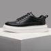 Men’s Platform White Leather Sneakers Casual Thick Sole Walking Skate Shoes Unisex_vogvips.com