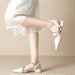 In Stock~ Closed-Toe Rivet 2025 New Summer Thick Roman Fashion Pointed High Heel Sandals For Women_vogvips.com