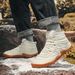 Men's Winter Snow Boots Waterproof High-Top Outdoor Shoes With Non-Slip Rubber Sole, Insulated Warm Lined Shoes For Hiking, Casual Unisex Boots_vogvips.com