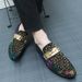 New Fashion Trendy Men's Shoes, Personalized Rivet Dress, Loafers, British Style, Lazy Fashion Nightclub Banquet Dress, Leather Shoes_vogvips.com