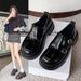 Simulated Cowhide Loafers For Women, Suitable For Business And Casual Wear, One-piece Slip-on Leather Shoes With Soft Sole, Casual Shoes_vogvips.com