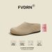 Women's Genuine Leather Flat Slippers 5CM Thick Sole Retro Style Closed Toe Half Mules Soft Leather Slip-On Summer Footwear_vogvips.com