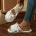 Foreign Trade Home Slippers Flat-bottomed Slippers Women's Outer Wear Bow Cotton Slippers Outer Wear Trend Non-slip Slippers_vogvips.com