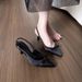2025 French Style Socialite Elegant Pointed Bowknot Stiletto Heels Women Satin Versatile Closed Toe Backless Sandals_vogvips.com