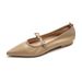 Pointed Single Shoes Women's Shallow Mouth Temperament Soft Sole Small Fragrant Mary Jane Flats_vogvips.com