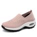 Women's Shoes Breathable Step-on Mom Shoes Middle-aged Mesh Casual Sneakers Lazy Slip-on Shoes_vogvips.com