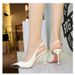 Women's Elegant High Heel Sandals - Pointed Toe, Open Back, Stiletto Heel, Metallic & Cut-Out Design For Evening Parties (Sizes 34-43, Colors)_vogvips.com