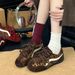 Brown Dezhun Women's 26 New Style Leopard Print Vintage Soft-soled Casual Sports Shoes_vogvips.com