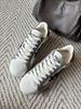 Women's Elegant White Leather X Logo Low Top Retro Sneakersfor Daily Wear_vogvips.com