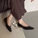 2026 Popular Pointed-toe Flat Women In Burgundy Soft Leather, Slip-on Shoes Shallow Cut, Suitable Pairing With Skirts_vogvips.com