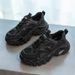 New Spring And Autumn Breathable Height-Increasing Black Dad Shoes Women, Versatile Platform Sneakers For Petite Feet_vogvips.com