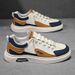 Men's Casual Low-Top Sneakers With Color Blocking Design - Breathable & Lightweight Slip-On Shoes For Daily Wear & Outdoor Activities_vogvips.com