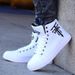Men's Casual High-Top Sneakers With Lace-Up Design, Breathable PU Upper & Durable Rubber Sole For Running, Walking & Daily Wear (Sizes 39-48)_vogvips.com