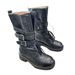 New Home Mid-Calf Martin Women Thick Heel Buckle Vintage Western Cowboy Long Fashion Boots_vogvips.com