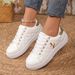 Women's Plus Size Black Sneakers Spring Autumn New Style Flat Non-Slip Round Toe Lace-Up Lightweight Casual Sports Shoes_vogvips.com