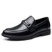 Men's Genuine Black Leather Shoes, Korean British Style, Trendy Casual Business Sports Formal Slip-on Shoes Men,_vogvips.com
