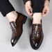 New Fashion Men's British Black Business Casual Loafer Shoes Daily Driving Office Leather Shoes One Foot Pedal Lazy Brown Banquet Dress Wedding Men's_vogvips.com