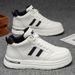 .New High-top White Sneakers For Men In The Autumn Of 26_vogvips.com